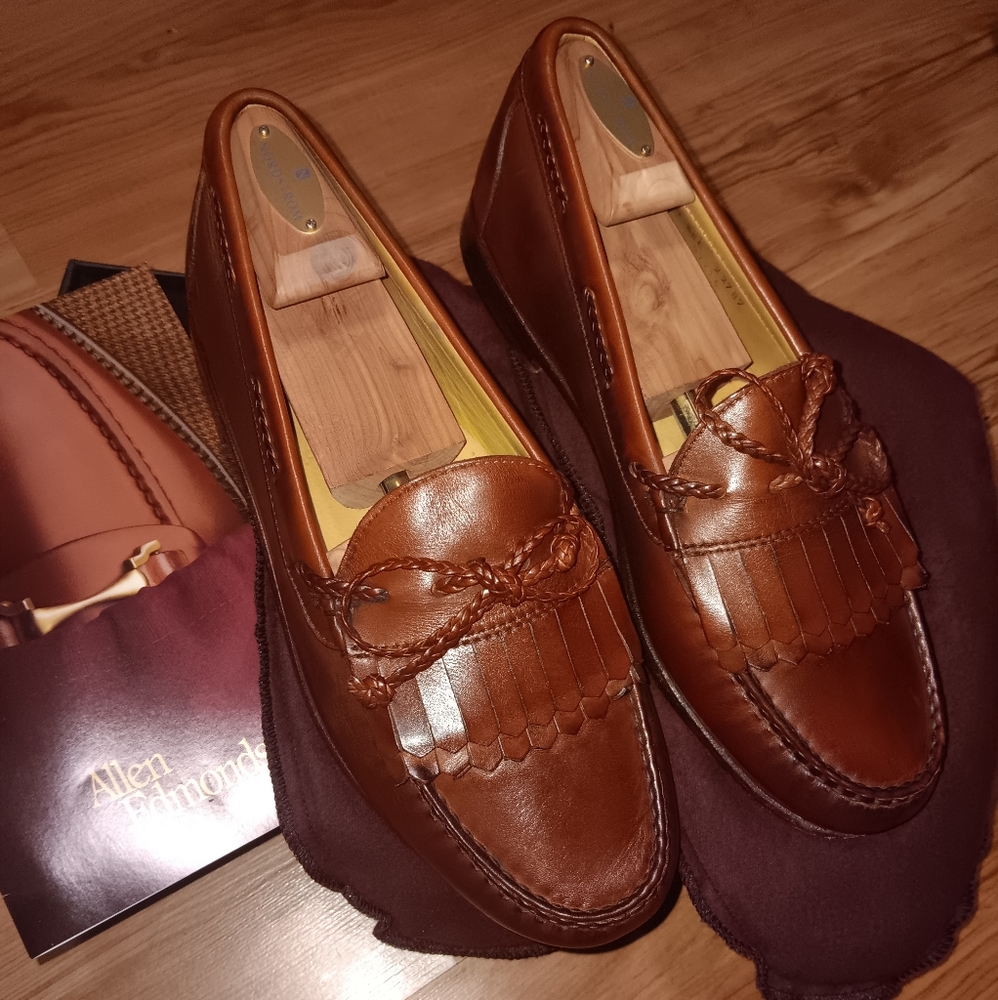 Mens Allen Edmonds Woodstock Kiltie Loafer Chestnut
